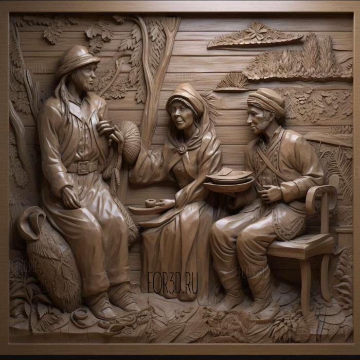 The Weavers 1 stl model for CNC